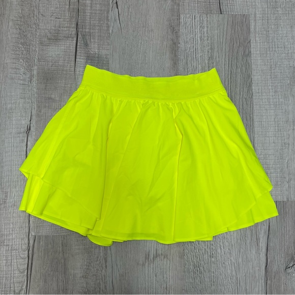 Lululemon Court Rival High-Rise Skirt *Long in Electric Lemon Size 8